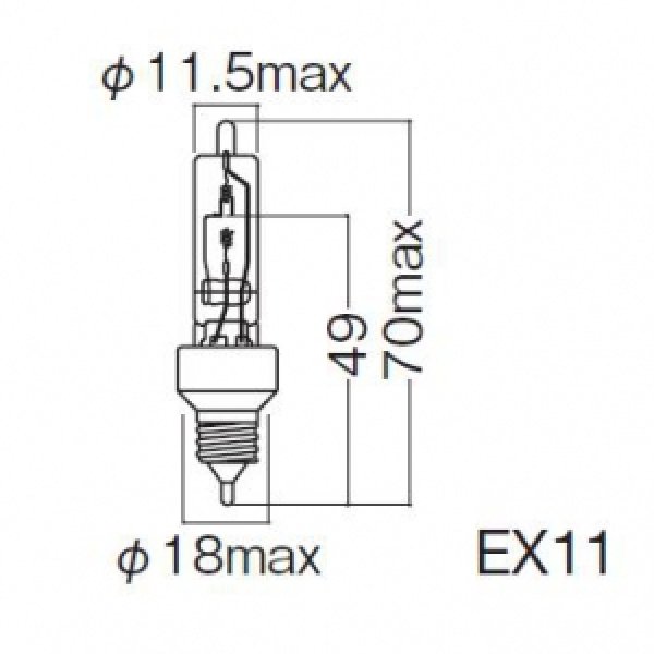 画像1: 【バラ】岩崎電気 JD110V85WN/P/EX11 ●アイ クールハロゲン (2重管形代替品) 110V 85W 【EX11口金】 (1)